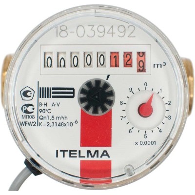 183195 ITELMA Счетчик воды с импульсным выходом WFW24.E130