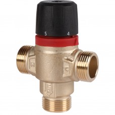 Термостатический смесительный клапан для систем отопления и ГВС 3/4  НР 30-65°С KV 1,8 (центральное смешивание) ROMMER RVM-1121-186520
