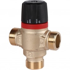 Термостатический смесительный клапан для систем отопления и ГВС 3/4  НР 20-43°С KV 1,6 (боковое смешивание) ROMMER RVM-0121-164320